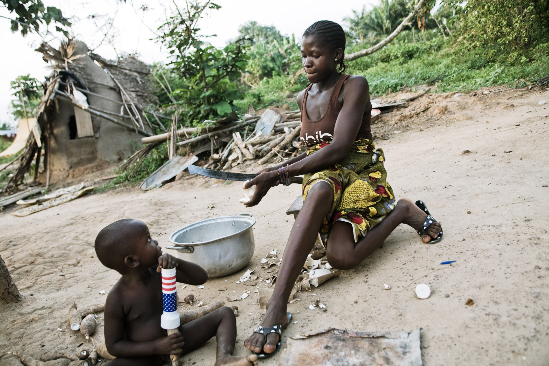 Refugies Ivoiriens a Buutuo, Liberia.
